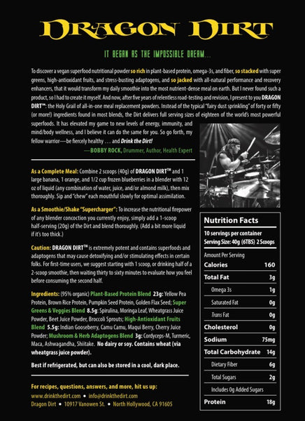 Dragon Dirt: Bobby's New Signature Superfood Powder - 10 or 28-serving Size Bags