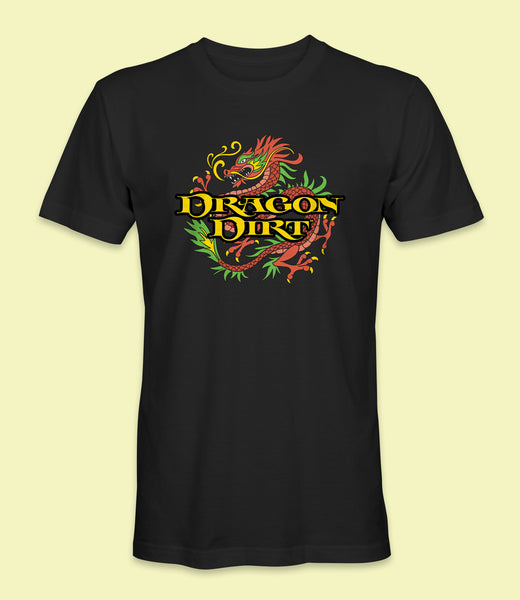 Dragon Dirt & T-Shirt Bundle - 10 or 28-serving Size Bags with Unisex or Ladies V-neck T